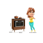 Balcão para Cooktop e Forno Microondas 0,80 Avelã Nicioli 