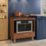 Balcão para Cooktop e Forno Microondas 0,80 Avelã Nicioli 