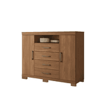 Cômoda Havana Master 2 Portas 4 Gavetas c/ Pes Jatoba Santos Andirá