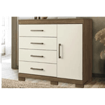 Cômoda Plus 1 Portas 4 Gavetas Jatoba/Areia Santos Andira