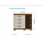 Cômoda Plus 1 Portas 4 Gavetas Jatoba/Areia Santos Andira