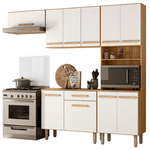 ARMARIO DE COZINHA LEMON 10P E 1G CARVALHO NATURE/OFF WHT CRISTAL NICIOLI