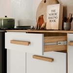 ARMARIO DE COZINHA LEMON 10P E 1G CARVALHO NATURE/OFF WHT CRISTAL NICIOLI