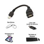 CABO ADAPTADOR OTG V8 X USB COM FIO