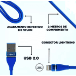 CABO IPHONE INOVA 2 METROS