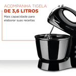 BATEDEIRA MONDIAL PRÁTICA PRETA 400W 3,6L B-44-B 127V