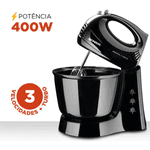 BATEDEIRA MONDIAL PRÁTICA PRETA 400W 3,6L B-44-B 127V