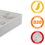 COLCHÃO SOLTEIRO ESPUMA DREAM D20 1,88X0,88 BRANCO GAZIN
