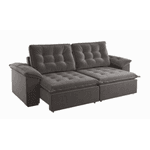 SOFÁ RETRATIL ZURICH 2,50 C/PILLOW K038 CINZA BIANCHI