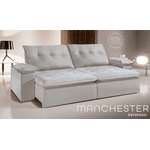 SOFÁ RETRATIL MANCHESTER 2,50 C/PILLOW K038 CINZA BIANCHI