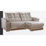 SOFA RET. BARCELONA 2,50 PILLOW 30CM TEC EXTRA 330 CINZA TEIXEIRA