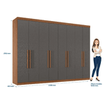 GUARDA ROUPA CASAL MASTER NEW 8.4 JATOBÁ / GRAFITE – SANTOS ANDIRÁ