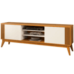 RACK LEGACY 1.6 PARA TV 60'' OFF WHITE/CEDRO EDN MOVEIS