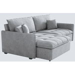 SOFÁ RETRÁTIL LUNA 2,45M 1024 CINZA CAMBUI ESTOFADOS