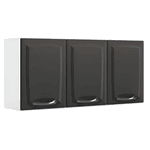 Armário De Cozinha Itatiaia Aço 3 Portas New Premium Grafite