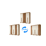 GUARDA ROUPA BURITI 6 PORTAS C/ PES JATOBA AREIA SANTOS ANDIRA