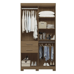 Guarda Roupa Solteiro Verona 6 Portas 2 Gavetas Jatoba Santos Andira