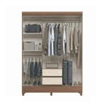 GUARDA ROUPA FIT 6 PORTAS 2 GAVETAS COM PÉS JEQUITIBA/OFF WHITE SANTOS ANDIRA