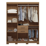 Guarda Roupa Casal 8 Portas Verona Jatoba Santos Andira