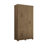 Guarda Roupa Solteiro Verona 6 Portas 2 Gavetas Jatoba Santos Andira