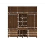 GUARDA ROUPA LONDRES CAPELINHA 13.7 13 PORTAS 7 GAVETAS JTB/ARE SANTOS ANDIRA