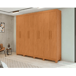GUARDA ROUPA 8 PORTAS ANDARA SOFT C/PES PVC AMENDOA CLEAN LOPAS 