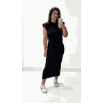 Vestido Tee Tricô Preto