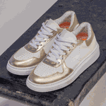 Tênis Sneakers Feminino Em Couro Legitimo Vittal - T200-BCO/DOU