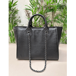 Bolsa Celine Couro Preto Com Grafite