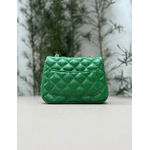 Bolsa Kiara Pequena Couro Verde Bandeira com Ferragens Dourada