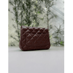 Bolsa Kiara Pequena Couro Marrom com Ferragens Dourada