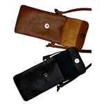 Porta Celular Couro Preto