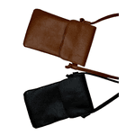 Porta Celular Couro Preto