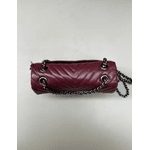 Bolsa Kiara Média Chevron Couro Cabernet Grafite