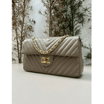Bolsa Kiara Média Chevron Couro Fend