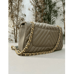 Bolsa Kiara Média Chevron Couro Fend