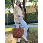 Bolsa Giorgia em Couro Caramelo