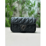 Bolsa Giulia Couro Preto 2.0 Com Ferragens Grafite