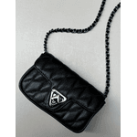 Bolsa Giulia Couro Preto 2.0 Com Ferragens Grafite