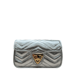 Bolsa Giulia Couro Prata Metalizado