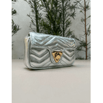 Bolsa Giulia Couro Prata Metalizado