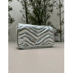 Bolsa Giulia Couro Prata Metalizado