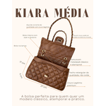 Bolsa Kiara Média Couro Caramelo