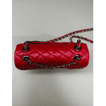 Bolsa Kiara Média Couro Vermelho Ferragem Grafite