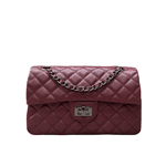 Bolsa Kiara Média Couro Cabernet Grafite