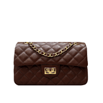 Bolsa Kiara Média Couro Marrom