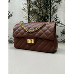 Bolsa Kiara Média Couro Marrom
