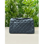Bolsa Kiara Média Couro Azul Marinho com ferragens Grafite