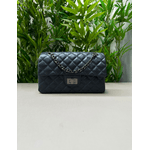 Bolsa Kiara Média Couro Azul Marinho com ferragens Grafite