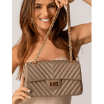 Bolsa Kiara Média Chevron Couro Fend